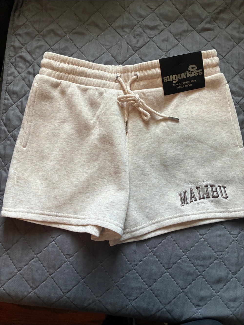 Malibu Cream Athletic Sweat Shorts
